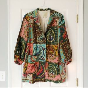 Anthropologie coat sz. US 4 / boho + paisley print